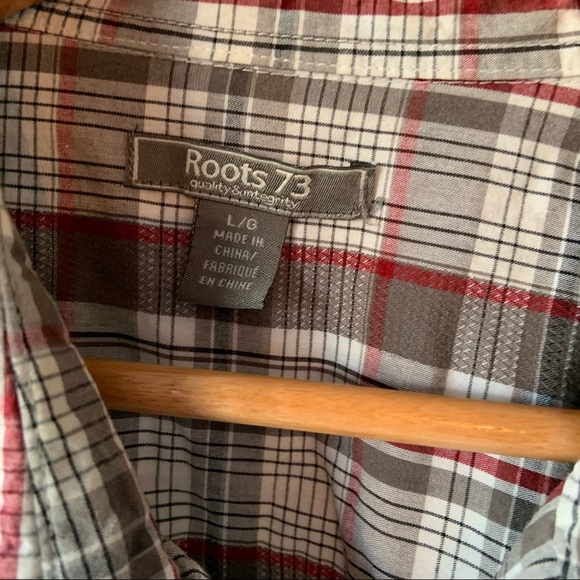 ROOTS 73 men’s size large plaid shirt - Picture 2 of 8